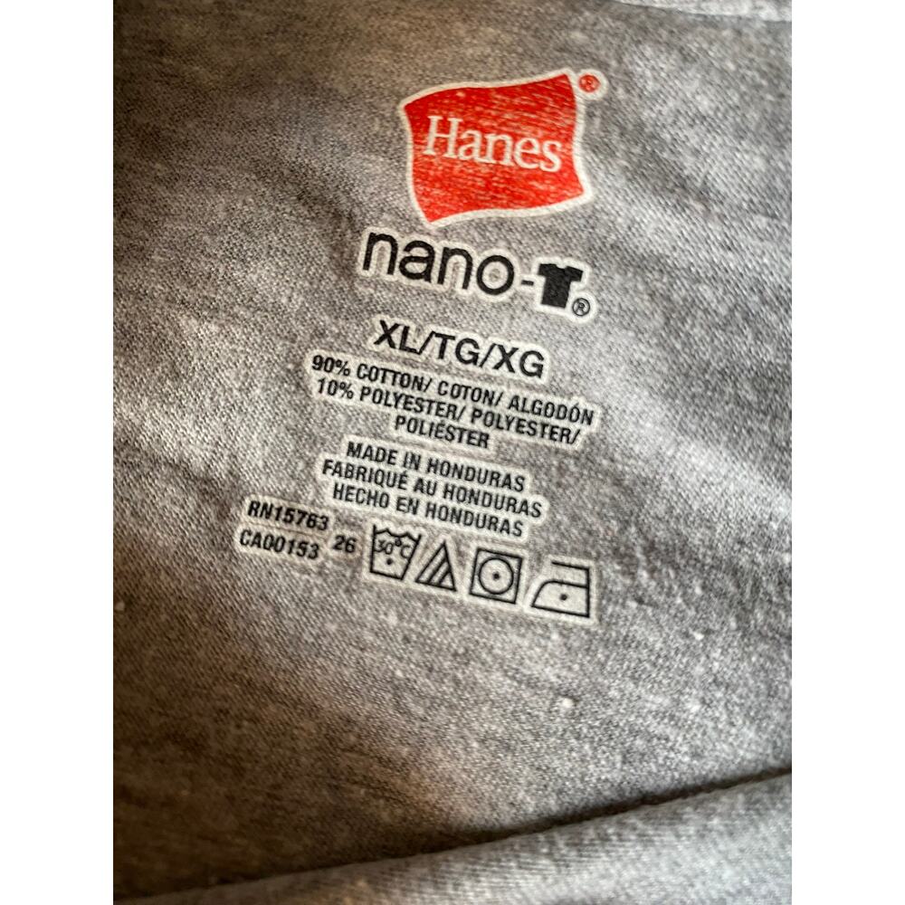 Hanes XL Nano T Cinemacon Las Vegas Gray Mens Short Sleeve T-Shirt - Picture 5 of 8